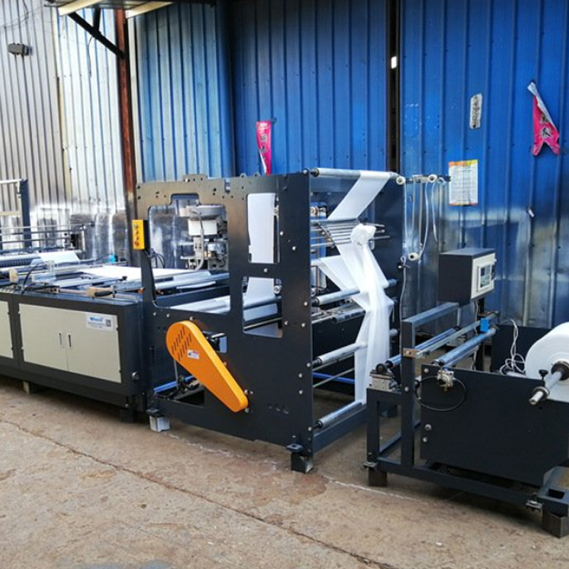 WY-800 Type Pe Automatic Top Button Zip Machine Bag Making Machine Garment Bag