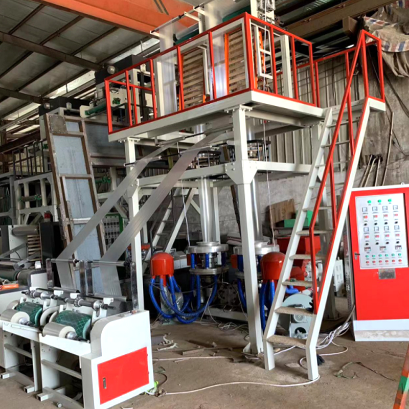 High Speed Double Film Head Blown Film Machine, One Out Of Two Blown Film Machine, Double Head Blown Film Machine