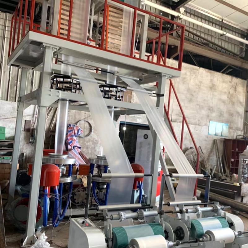 High Speed Double Film Head Blown Film Machine, One Out Of Two Blown Film Machine, Double Head Blown Film Machine